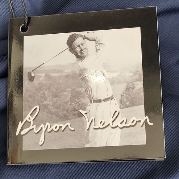 Byron Nelson Dri Way Polo Golf Shirt Mens Navy Sz M Short Sleeve Performance NWT - Picture 14 of 16